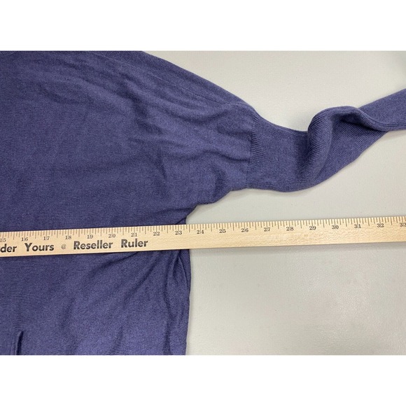 Soft Surroundings Sweater Women Small Purple Turtleneck Pocket Wool Angora Blend - Picture 11 of 16